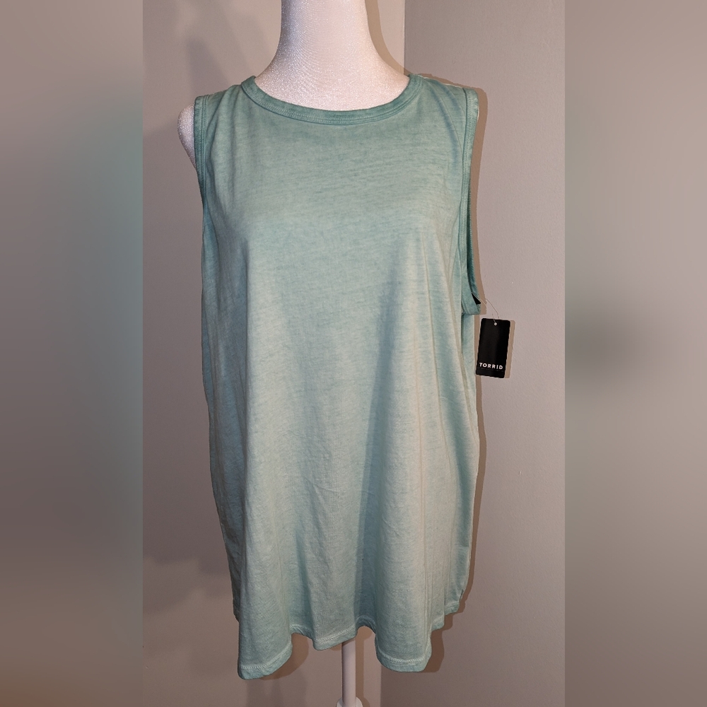 Torrid Mint Green Classic Fit Top - Slashed Back - Picture 5 of 7